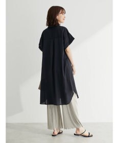 Green Parks ミディ丈半袖シャツワンピース