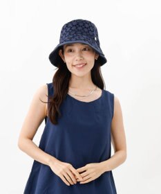 AURORA 【 LANVIN COLLECTION（ランバン コレクション） 】レースJL切り替えクロッシェハット