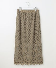 自由区 【SHIHOさん着用・こだわり素材・セットアップ対応】パネルレース スカート