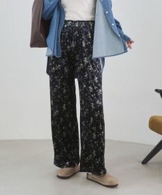 WEGO 【ANGIE VINTAGE】ベロア小花柄イージパンツ