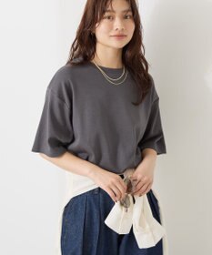 AMERICAN HOLIC 【接触冷感】スムースルーズクルーネックＴシャツ