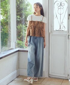 earth music&ecology キラキラフラワー刺繍ビスチェ