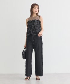 earth music&ecology キラキラフラワー刺繍ビスチェ