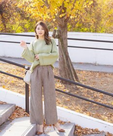 Tiaclasse L 【洗える】リラックス感のあるラグランスリーブニット