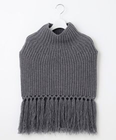 23区 【SLOW/一部店舗限定】ニットトータル フリンジ ネックウォーマ―