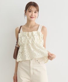 earth music&ecology キラキラフラワー刺繍ビスチェ