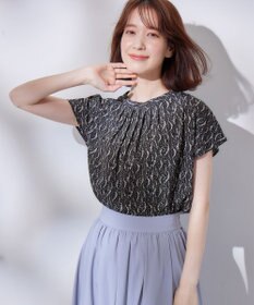 ANY 【洗濯機可能】プリントブラウス