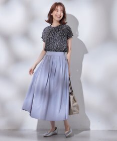 ANY 【洗濯機可能】プリントブラウス