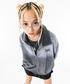 WEGO 【ユニセックス着用ITEM】ブリーチロゴベロアトラックジャケット