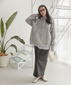 WEGO 【ユニセックス着用ITEM/裏起毛】リラックスフィットスウェットプルパーカー