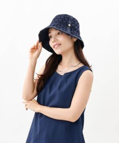 AURORA 【 LANVIN COLLECTION（ランバン コレクション） 】レースJL切り替えクロッシェハット