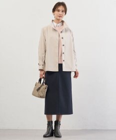 J.PRESS LADIES BEZコットンナイロン ストライプ シャツカラー ブラウス