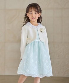 ANY KIDS 総刺繍 花柄ワンピース