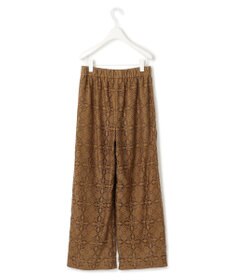 ICB L 【洗える】タイルパターンレース ワイドストレートパンツ