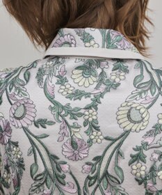 GRACE CONTINENTAL マルチフラワー刺繍フレアワンピース