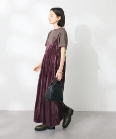 CRAFT STANDARD BOUTIQUE ベロアレース付きキャミワンピース