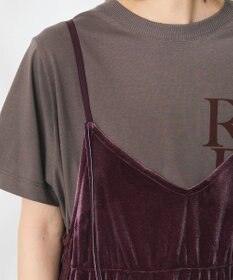 CRAFT STANDARD BOUTIQUE ベロアレース付きキャミワンピース