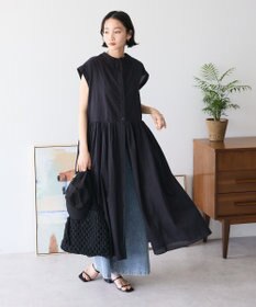 CRAFT STANDARD BOUTIQUE インド綿フレンチスリーブワンピース