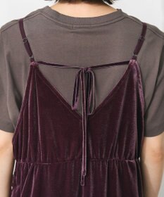 CRAFT STANDARD BOUTIQUE ベロアレース付きキャミワンピース