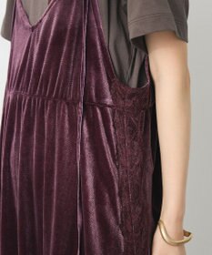 CRAFT STANDARD BOUTIQUE ベロアレース付きキャミワンピース