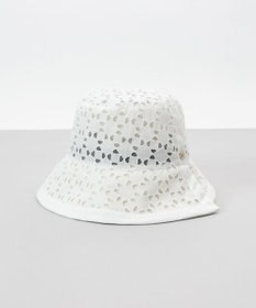 AURORA 【 LANVIN COLLECTION（ランバン コレクション） 】レースJL切り替えクロッシェハット