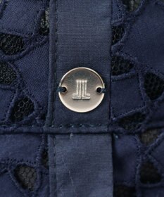 AURORA 【 LANVIN COLLECTION（ランバン コレクション） 】レースJL切り替えクロッシェハット