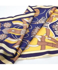 Marca 【Marcaオリジナル】バイカラーベルト シルクツイル 菱形スカーフ