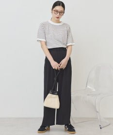 AMERICAN HOLIC ボーダーハーフスリーブニットプルオーバー