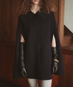 #Newans セーラーカラーダブルフェイスケープコート