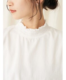 CRAFT STANDARD BOUTIQUE インドコットンシャーリングハイネックブラウス