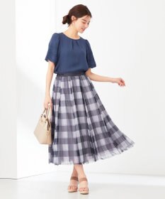 ANY SIS L 【洗える】エンブロイダリーフレアスリーブ ブラウス