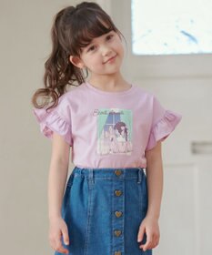 ANY KIDS 袖フリル エモプリント Ｔシャツ