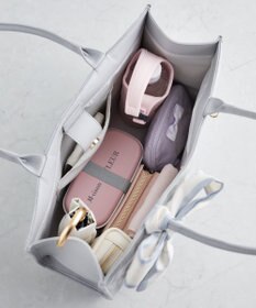 Maison de FLEUR スカーフ付リボンキルティングトートバッグ