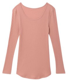 une nana cool 綿100% リブ編みコットン 長袖シャツ