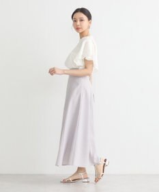 earth music&ecology フリルピンタック半袖ブラウス