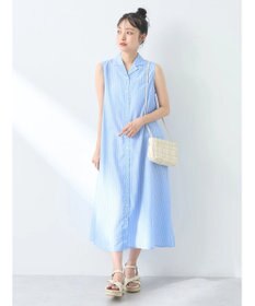 earth music&ecology ＳＥＴ２点シャーリングビスチェ×シャツワンピース