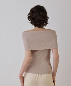 GRACE CONTINENTAL オフショルリブニットトップ