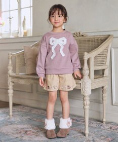 ANY KIDS リボン ニットソー トレーナー