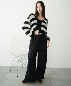 WEGO 【25年秋冬新作】モヘアタッチ2WAYリボンカーデ