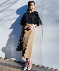 ANY SIS ツイステッドクリアチノ スカート