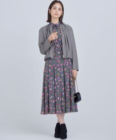 組曲 カッティングローズプリント ワンピース