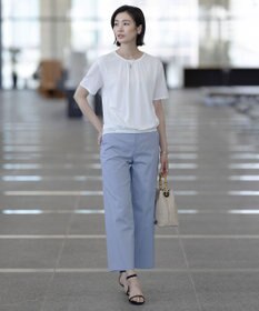 J.PRESS LADIES S 【セットアップ対応・洗える・撥水】コットンFITTY ストレート パンツ