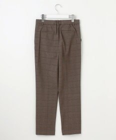 J.PRESS LADIES L 【洗える】T/Rアルガンシルクチェック テーパード パンツ