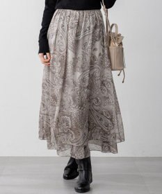 23区 S 【洗える】Erica クレープペイズリープリント スカート