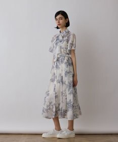 GRACE CONTINENTAL シャドーフラワープリントワンピース