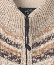 JOSEPH ABBOUD MOUNTAIN 【イタリア糸使用/サスティナブル素材/裏地付き/ライナードッキング対応】 コットンウールジャガードニットアウター