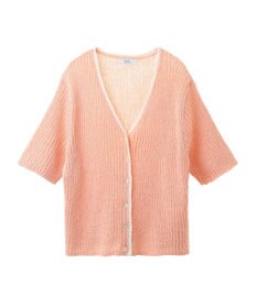 earth music&ecology バイカラーＶネックカーディガン