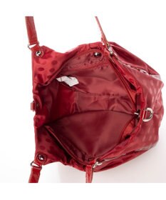 Y'SACCS ドット柄ジャガードエナメルアクセント2wayトート