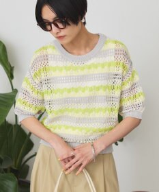 AMERICAN HOLIC マルチボーダー配色ニット