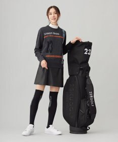 23区GOLF 【WOMEN】ロゴチェックジャガード　クルーネック ニット
